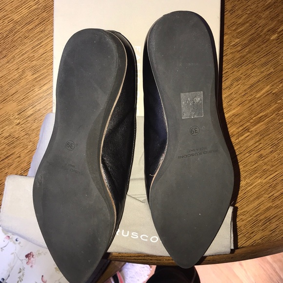 Fabio Rusconi black leather slip-on loafers w/box - Picture 7 of 7